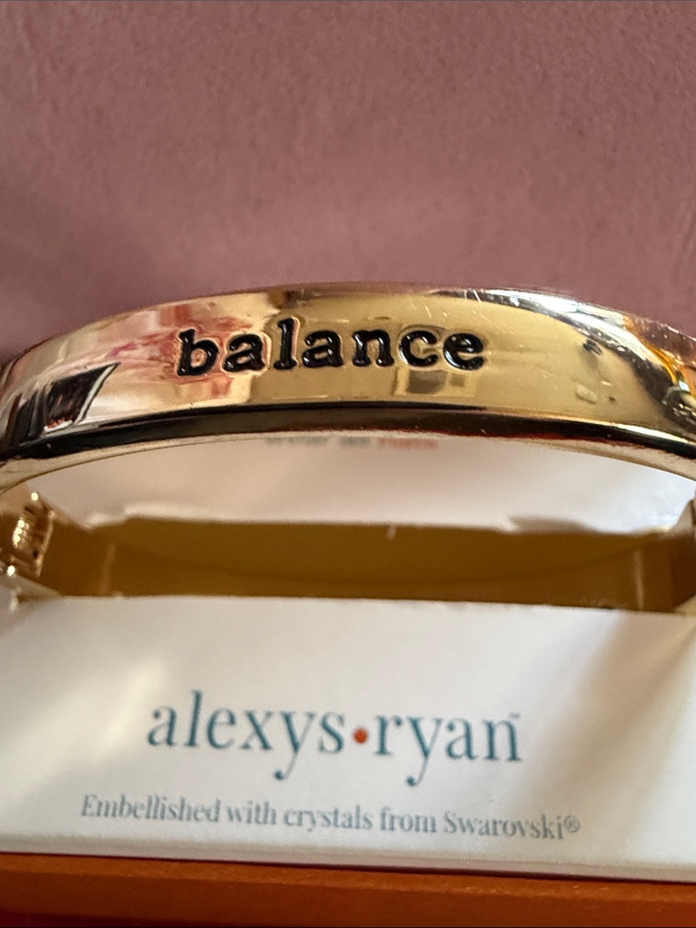 Alexys Ryan Gold 'balance' Inspirational Bracelet, 2”X 2.5” Oval, (J0289)